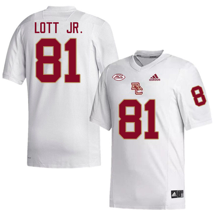 Boston College Eagles #81 Cedric Lott Jr. College Football Jerseys Stitched-White